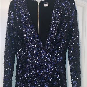 Sequin blue/black party dress